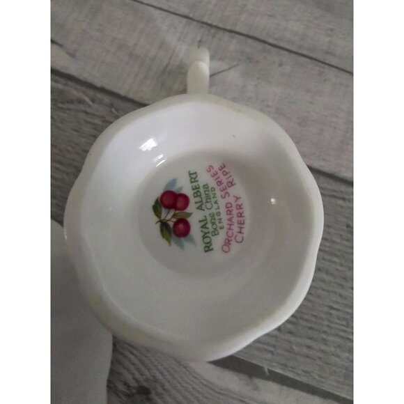 Royal Albert Orchard Series Cherry Blossom Teacup & Saucer Set - Fine Bone China - Picture 10 of 10